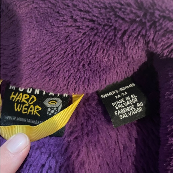Vintage Mountain Hardwear Fleece Full Zip Up Jacket Women’s Medium Purple Winter - Picture 3 of 11
